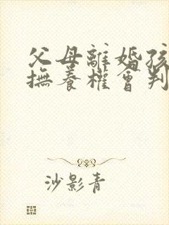 父母离婚孩子的抚养权会判给谁