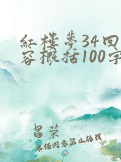 红楼梦34回内容概括100字