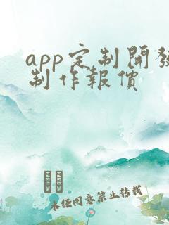 app定制开发制作报价
