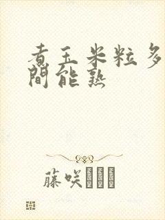 煮玉米粒多长时间能熟