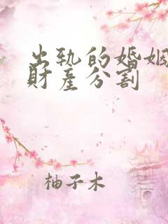 出轨的婚姻离婚财产分割