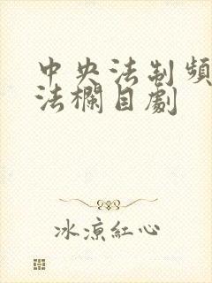 中央法制频道普法栏目剧