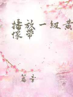 播放一级黄色录像带