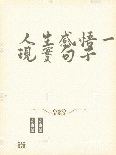 人生感悟一段很现实句子