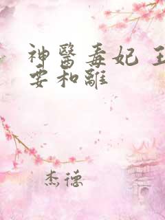 神医毒妃 王妃要和离