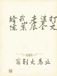 给我老婆打一千亿叶辰全文免费阅读