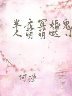 半夜冥婚鬼夫大人萌萌哒 小说