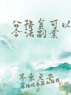 公务员可以做的合法副业