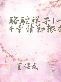 骆驼祥子1~24章情节概括