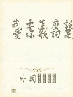 我要怎么说我不爱你歌词是什么歌