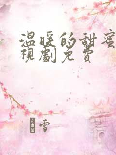 温暖的甜蜜的电视剧免费