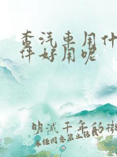 查汽车用什么软件好用呢