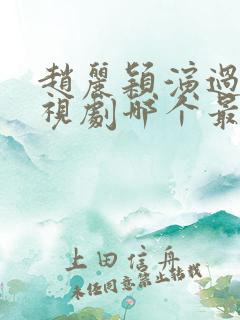 赵丽颖演过的电视剧哪个最好看