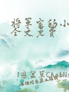 将军家的小娘子全文免费