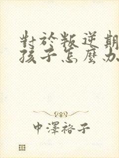 对于叛逆期的男孩子怎么办
