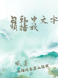 日韩中文字幕视频播放