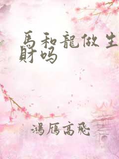 马和龙做生意合财吗