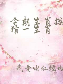 今期生肖总是喜猜一生肖