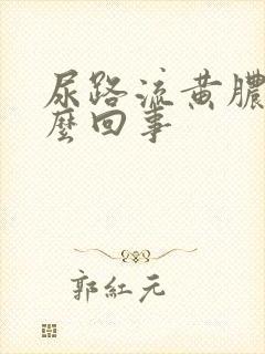尿路流黄脓是怎么回事
