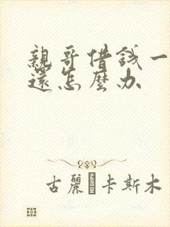 亲哥借钱一直不还怎么办