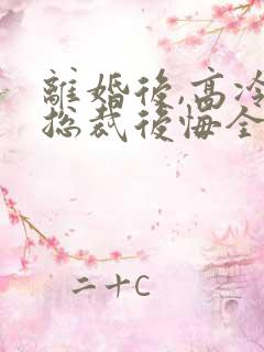 离婚后,高冷女总裁后悔全