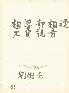 相思却相逢短剧免费观看