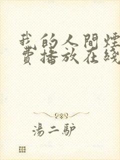 我的人间烟火免费播放在线观看高清