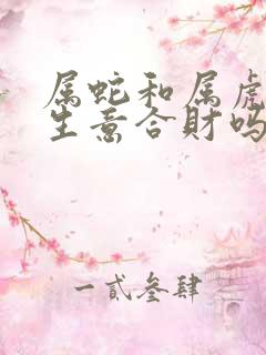 属蛇和属虎的做生意合财吗