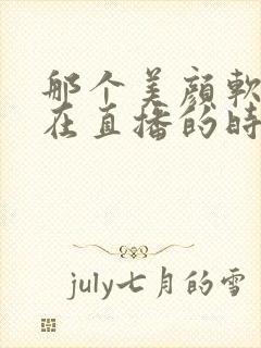 那个美颜软件能在直播的时候用