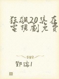 狂飙20集在线电视剧免费观看