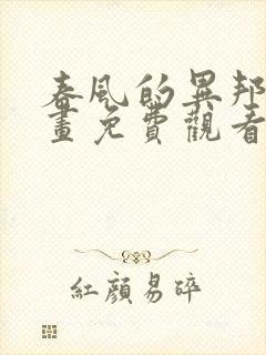 春风的异邦人动画免费观看完整高清
