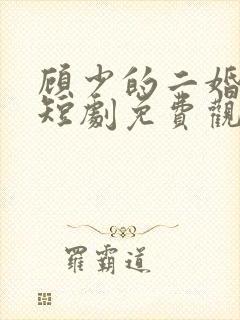 顾少的二婚娇妻短剧免费观看