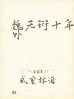 魏元珩十年后番外