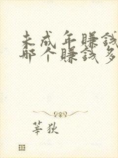 未成年赚钱软件哪个赚钱多,又安全