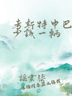 考斯特中巴车多少钱一辆
