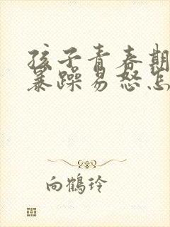 孩子青春期性格暴躁易怒怎么办
