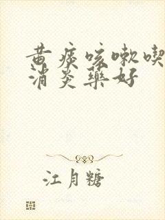 黄痰咳嗽吃什么消炎药好