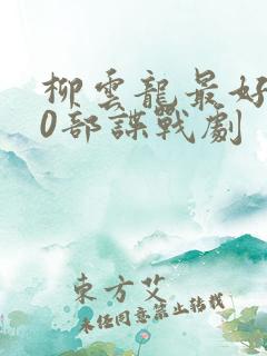 柳云龙最好的10部谍战剧