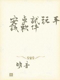 安卓试玩平台赚钱软件