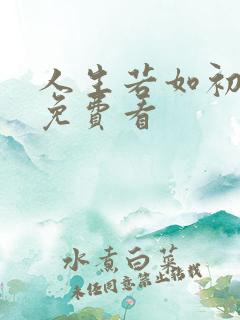 人生若如初见 免费看