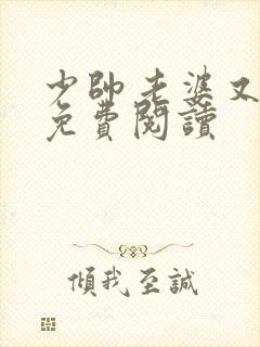 少帅老婆又跑了免费阅读