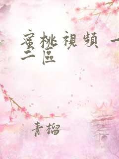 蜜桃视频 一区二区