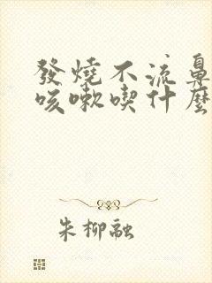 发烧不流鼻涕不咳嗽吃什么药