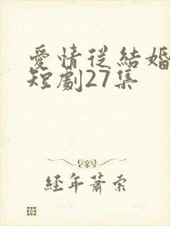 爱情从结婚开始短剧27集