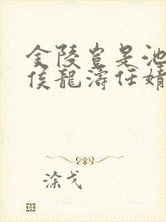 金陵岂是池中物侯龙涛任婧