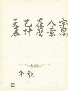 天乙在八字中代表什么意思呢女命