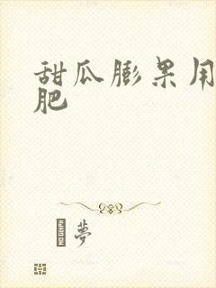 甜瓜膨果用什么肥