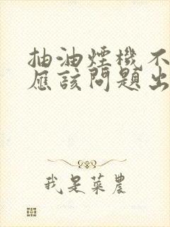 抽油烟机不排烟应该问题出在哪里