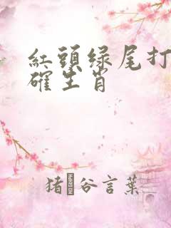 红头绿尾打一正确生肖