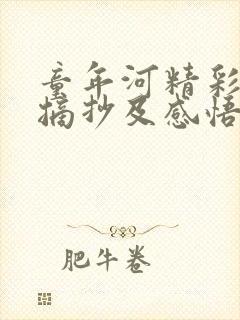童年河精彩片段摘抄及感悟